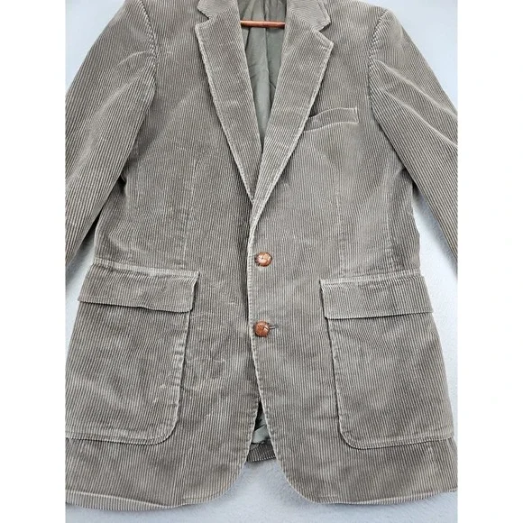 Vintage Levi's Blazer Men's 40L Gray Sport Classics Elbow Pads Preppy Western - Picture 2 of 10